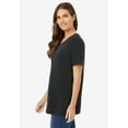 thumbnail image 3 of Woman Within Plus Size Perfect Short-Sleeve V-Neck Tee (Petite Available), 3 of 6