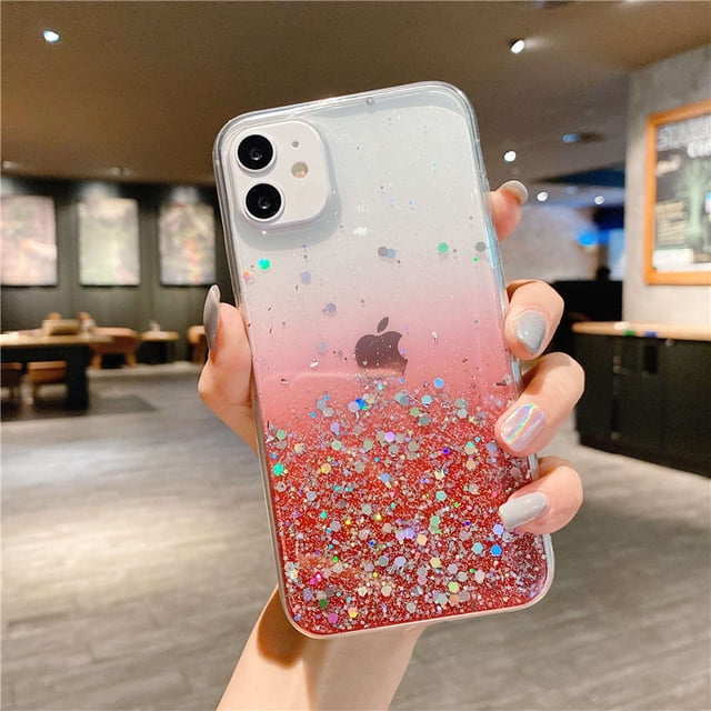 Luxury Gradient Sequins Clear Glitter Phone Case For iPhone 13 14 12 11 Pro Max X XR XS Max 7 8 14 Plus SE20 Soft TPU Back Cover xuanjing unisex