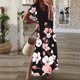 thumbnail image 2 of Vestido largo de playa con cuello redondo y manga corta con estampado floral sexy informal a la moda para mujer Pompotops ghjkhdj15358, 2 of 4