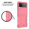 thumbnail image 3 of CoverON For Samsung Galaxy Z Flip 4 Phone Case, Military Grade Heavy Duty Rugged Cover Grip, Pink, 3 of 9