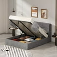 thumbnail image 2 of Queen Size Upholstered Platform Bed Frame with Hydraulic Gas Lift Up Storage, Wingback Headboard, Under bed Storage, Graphite Gray, 2 of 2