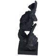 thumbnail image 1 of Adornos de figuras de resina, estatua de Keep Silence, estatua de pensador interesante, esculturas abstractas de figuras de hombres construidas para precisión, 1 of 8