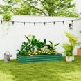 thumbnail image 2 of Outsunny 6x3x1ft Galvanized Raised Garden Bed, Open Bottom, Green, 2 of 10