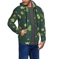 thumbnail image 2 of Uemuo Camp In The Forest for Men's Fashion Full-zip Hoodies & Sweatshirts with Kangaroo Pocket, Zip-up Hooded Sweatshirt, Moisture Wicking & Breathable-X-Large, 2 of 5