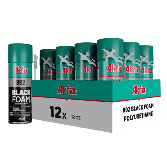 Akfix 892 Black Foam Sealant & Adhesive 12 oz -12 Pack