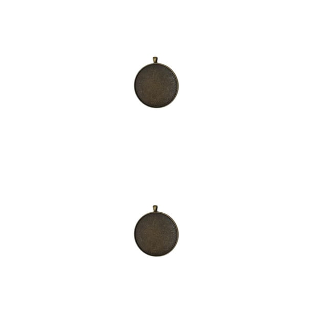 Guardurnaity Adultos Estilo Vintage Colgante Base Collar Tobillera Decoración Colgante Artesanía Accesorios Bronce Bronce 58 mm 2piezas