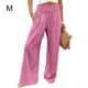 thumbnail image 3 of Minnieouse Mujer verano primavera pantalones bolsillos largo suelto Casual pierna ancha estirable Vintage para oficina Streetwear rosa M Type3 NO3, 3 of 5