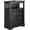 Black, variant on Farmhouse Bathroom Floor Cabinet, Sliding Barn 3 Drawers & 1 Door Freestanding Small Storage Cabinet for Bathroom, Kitchen (White)