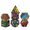 Multicolor Dragon, variant on DND Dice Set 7Pcs Polyhedral Metal Dice, Gunmetal Red Dragon RPG Dice with Yellow Numbers for Dungeons and Dragons Tabletop Games