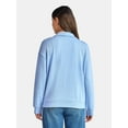 thumbnail image 3 of Time and Tru Women's Half Zip Fleece Sweatshirt, Sizes XS-XXXL, 3 of 5