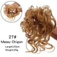 thumbnail image 2 of Messy Curly Bun Hair Piece Scrunchie Tousled Updo Elastic Band Hair Extension Hair Pieces, 2 of 7