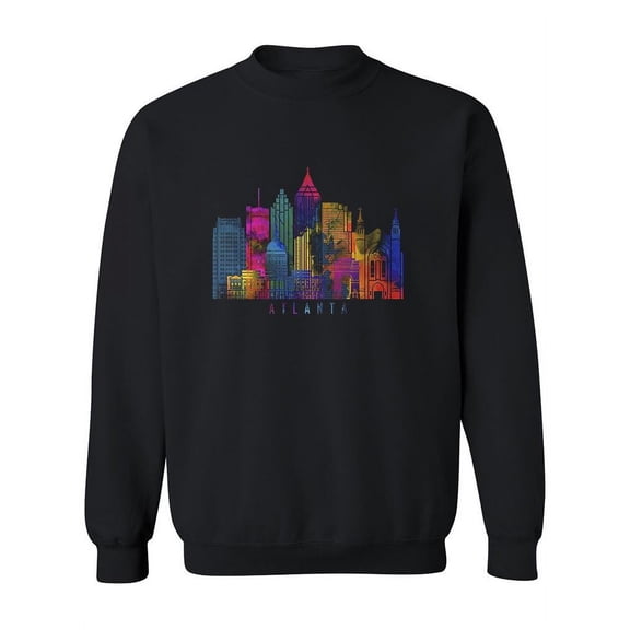 Atlanta City Watercolor Sketch Sweatshirt Women -Image by Shutterstock, Female x-Large