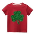 thumbnail image 2 of Wolfast Cadeaux de la Saint-Valentin pour Filles Tout-Petits Enfants Garçons Filles Mode Mignon Col Rond Imprimé Manches Courtes Haut Cadeau de la Saint-Valentin pour Fille Tout-Petit, 2 of 9
