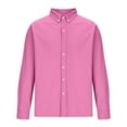 thumbnail image 3 of BiZtdJrK Men's Dress Shirt Regular Fit Long Sleeve Button Down Shirts Solid Business Casual Shirt Lightweight Office Work Lapel Shirts Hot Pink XL, 3 of 6