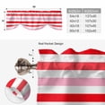 thumbnail image 6 of Red Pink Striped Tie Up Valance Curtains for Windows, Kitchen Curtains Window Treatments, Farmhouse Stripes Simple Art Short Window Shades Valances for Bedroom Bathroom Cafe 42"x12", 6 of 8