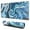 Blue White And, variant on Blue, White and Black Lines pad Mousewaterproof,rubber multispandexno Slip Line Theme Gaming Mouse PadDesk Pad for Office Home Game 31.5x15.7inches