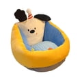 thumbnail image 2 of Cojín para sofá o silla, de felpa con dibujos animados, cómodo y suave tejido de terciopelo, ergonómico, para habitación de niñas, sala de juegos y of amarillo, 2 of 8