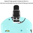 thumbnail image 4 of Square 2Pack PU Leather Cat Mermaid Blue Cruise Luggage Tag with Privacy Cover and Name ID Tag for Travel Handbags Backpacks Luggage Tags, 4 of 6