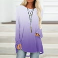 thumbnail image 4 of Wiyuqeen Womens Long Shirts to Wear with Leggings Plus Size Casual Sweatshirts Crewneck Lightweight Tops Gradient Color T Shirts Clothes, 4 of 6