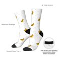 thumbnail image 4 of KLL Gold Rabbit Print Cool Socks Men's Women's Crew Socks Funny Crazy Novelty Stockings, 4 of 6