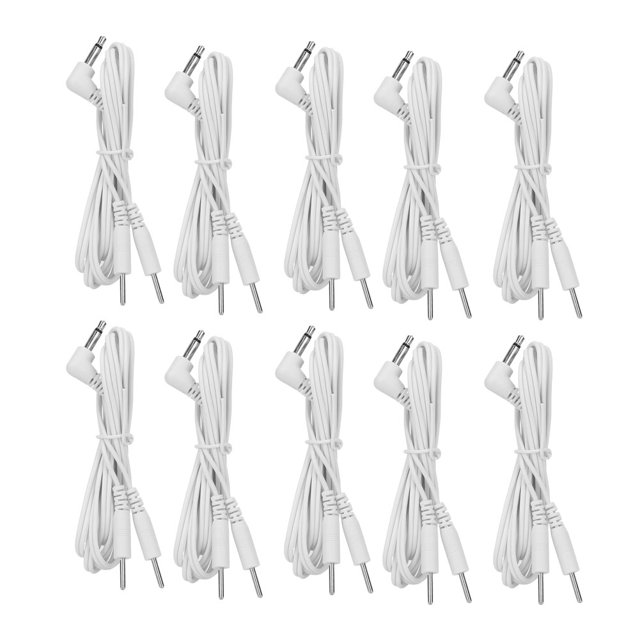 Electrode Wire, Flexible Massager Wire 10Pcs High Strength For Physiotherapy Machine 2-In-1Pin