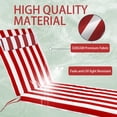 thumbnail image 2 of Chaise Lounge Cushions for Outdoor Furniture, Waterproof 72 x 21Inch Patio Lounge Cushion with Ties, 3 inch Thicks Patio Lounge Chair Cushion Replacement（red,4pcs), 2 of 6