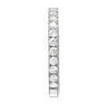 thumbnail image 4 of Wellingsale Ladies Solid 14k White Gold Polished CZ Cubic Zirconia Semi-Eternity Anniversary Wedding Band - Size 6.5, 4 of 6