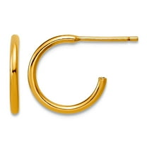 1/20 14k Gold Filled 1.30 X 12mm Post Hoop Earrings 12x12mm Wide 1.3mm Thick Hoop Earring for Women