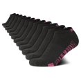 thumbnail image 1 of Reebok Calcetines invisibles para mujer, 12 pares, corte bajo, negros, 1 of 7