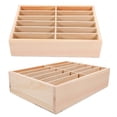 thumbnail image 1 of Phenofice 2Pcs Wooden Desktop Phone Storage Box with 12 Slot Organizer for Office and Classroom, 1 of 8