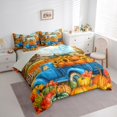 thumbnail image 3 of Homewish Botanical Sunflower Pumpkin 7-Piece Twin Bedding Sets For Teens Boys Girls,Blue Truck Bedding Comforter Set,Happy Autumn Harvest Breathable Sheet Sets,Lightweight Room Decor,Reversible, 3 of 8