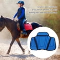 thumbnail image 2 of Eigraketly Almohadilla para sillín de montar, cubierta de asiento ecuestre gruesa absorbente de golpes, equipo de cojín de sudor corporal de Cuidado ecuestre y deportes Azul, 2 of 6