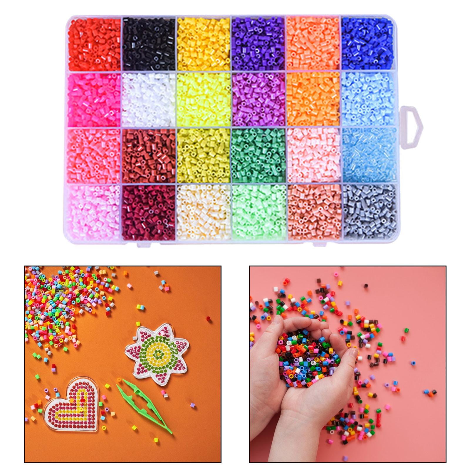HILABEE 39000Pcs Fuse Beads Kit Creative 72 Colors DIY Art Melty Beads Hama Beads Puzzle Toys for Kids Children Party Christmas Girls