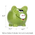 thumbnail image 4 of Hucha de cerdito sonriente Tomfeel, caja de dinero de cerámica, cerdo de dibujos animados, muebles p Tomfeel Verde, 4 of 7