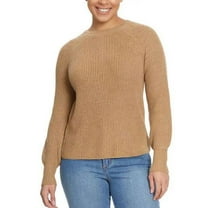 Jessica Simpson Ladies' Ribbed Sweater, Tan Medium
