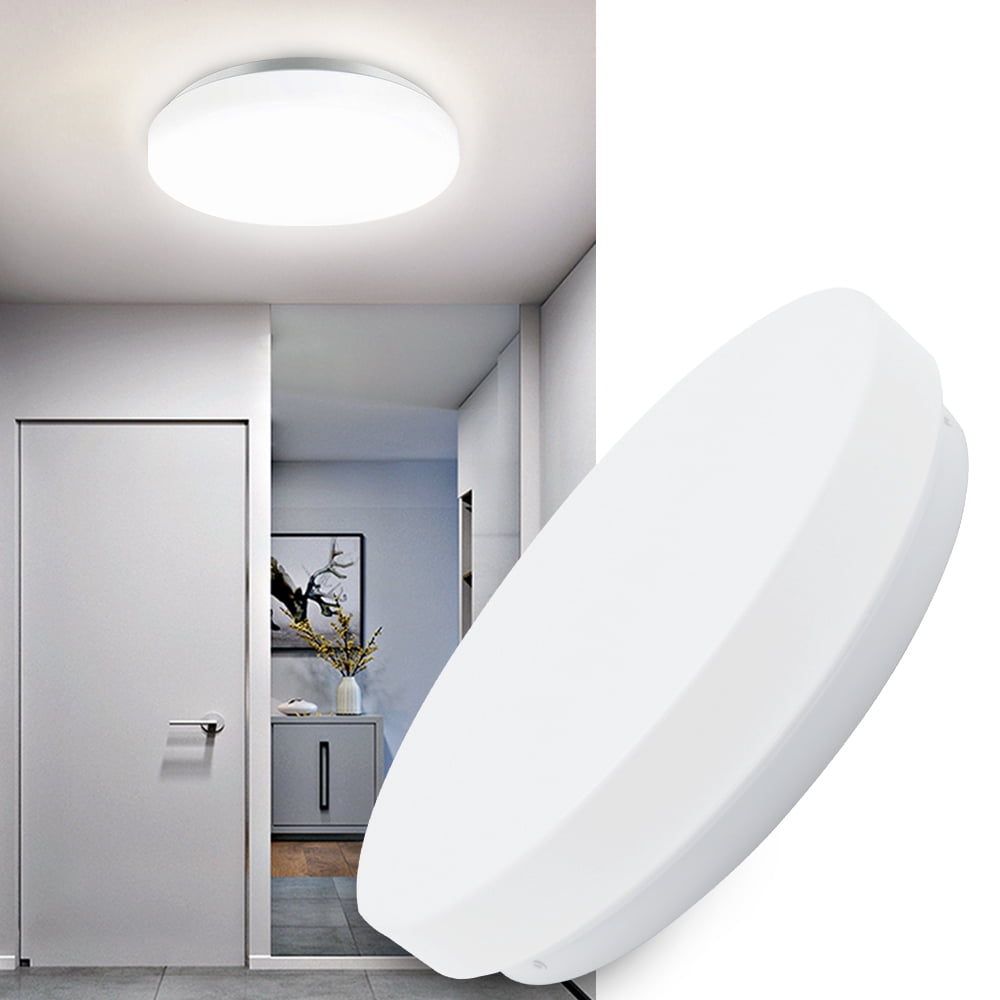 Depuley20W Led Flush Mount Ceiling Light Fixture, Waterproof Led Ceiling Lights, 10 Inch 6000K Daylight 1650lm 100W Equivalent Bathroom Ceiling Lamp for Kitchen, Laundry, Bedroom, Hallway, Non Dimmabl