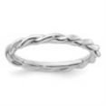 thumbnail image 2 of Auriga Fine Jewelry 925 Sterling Silver Rhodium Twist Ring for Women Size 7, 2 of 6