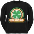 thumbnail image 1 of St. Patricks Day - Pub Crawl Adult Black Crew Neck Sweatshirt, 1 of 1