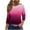 Hot Pink, variant on TKLPEHG Womens 3/4 Sleeve Summer Tops Crew Neck Three-quarter Sleeve Tshirt Casual Classic Gradient Color Tshirt Basic Tops Summer Loose Fitted Womens Clothes (Light Blue,S)