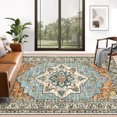 thumbnail image 2 of Findosom Retro Area Rugs 5'x8' Oriental Floor Carpet,Washable Non-Slip Soft Large Rugs for Living Room,Low Pile Indoor Rugs for Bedroom Dining Room Entryway Office Home Decor,Orange, 2 of 9