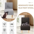 thumbnail image 6 of LKJYER Stretch Armless Accent Chair Cover, Soft Armless Chair Slipcover Spandex Washable Armless Slipper Chair Slipcover with Elastic Bottom for Living Room, 6 of 7