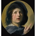 thumbnail image 2 of Frans Hals 20x21 Gold Ornate Framed and Double Matted Museum Art Print Titled - A Tronie Study of the Head and Right Hand of a Boy, 2 of 4