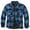 Blue Black Check, variant on Adult Male Flannel Lumber Jacket, Color: Black Gray Ch, Size: XXL