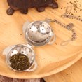 thumbnail image 3 of 2pcs Stainless Steel Tea Infuser Creative Tea Strainer Loose Tea Steeper for Home Office (Egg+Teapot), 3 of 5