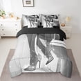 thumbnail image 2 of Erosebridal Grey High Heels Bedding Sets King Size,Bling Glitter Bed in a Bag King size,Dreamy Princess Bedding King Size,Breathable Fashion Room Decorative,Reversible,7-Piece, 2 of 6