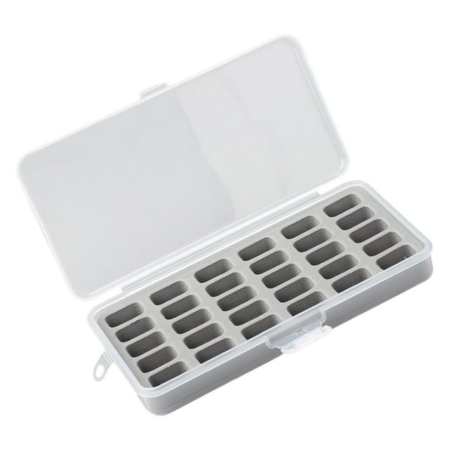 Guardoinrt 30 Grids Bobbin Storage Box Bobbins Container Thread Organizer for bobbins spools Bobbin Holder Gray