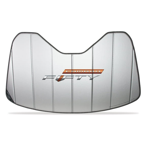 Camaro Fifty Accordion Style Sunshade - Insulated Silver