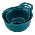 thumbnail image 7 of Rachael Ray Ceramic Mixing Bowl Set, 2-Piece, Teal, 7 of 7