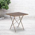 thumbnail image 3 of 28'' Square Gold Indoor-Outdoor Steel Folding Patio Table, 3 of 3