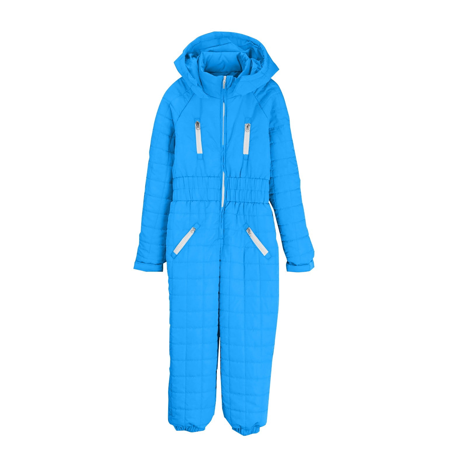 Mercatoo Hooded Ski Jumpsuit for Girls Boys Full Zip One Piece Quilted Snowsuit Teens Kids Elastic Cuffs Winter Warm Onesi𝗲 Outerwear